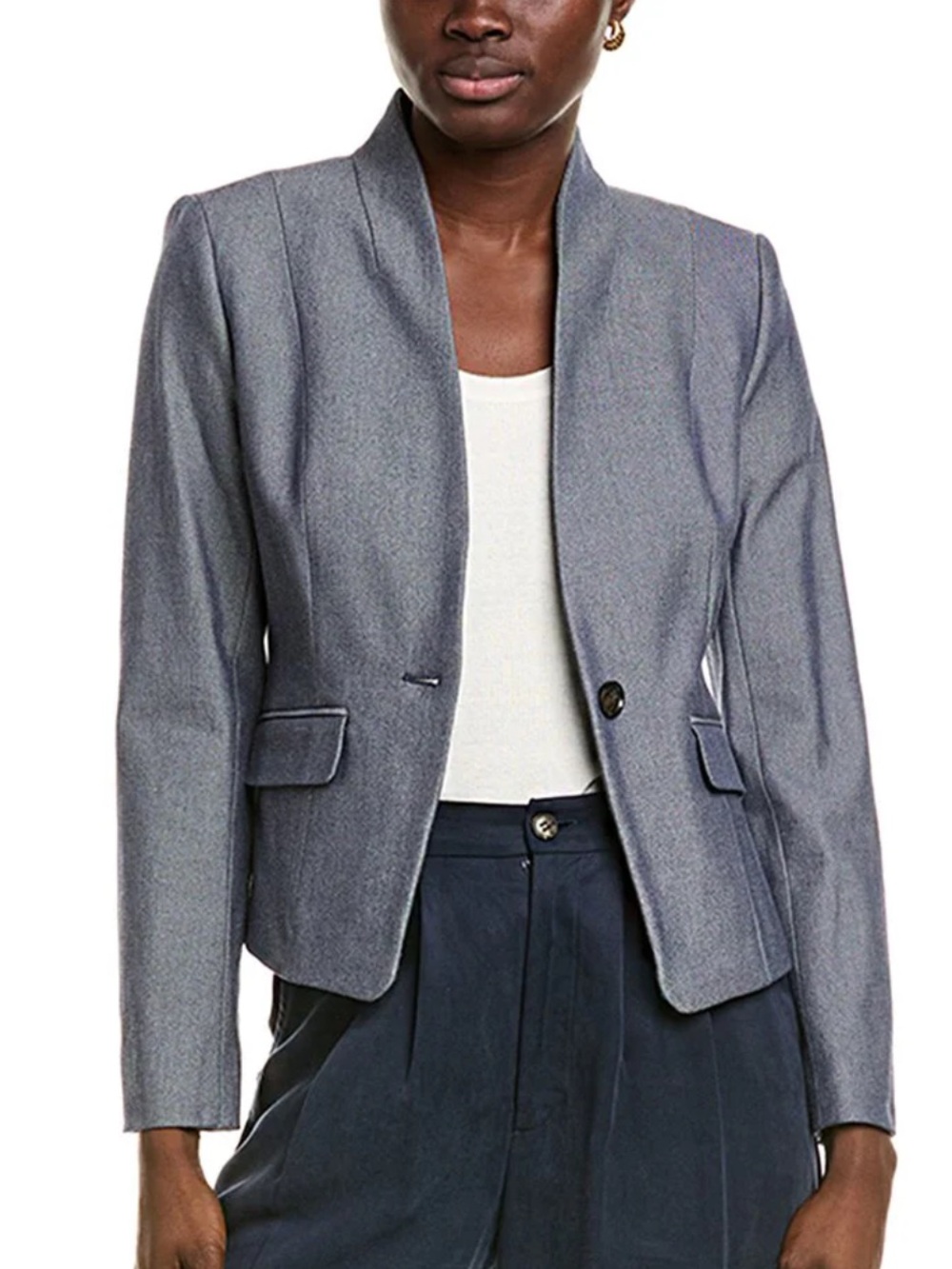 Brooks Brothers Textured Blazer Blue Size 4